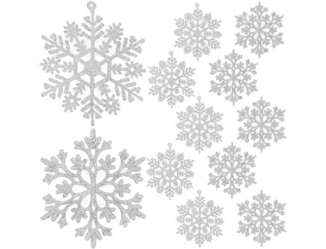 Christmas toys Snowflakes 12pcs