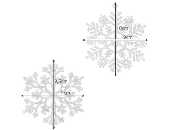 Christmas toys Snowflakes 12pcs internetu