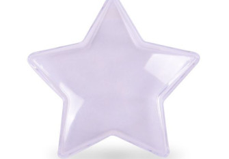 Transparent star 2 pieces 8cm | 1pc