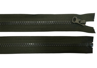 Plastic zipper 50cm Khaki