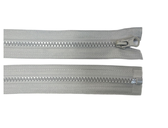 Plastikinis užtrauktukas 50cm Šviesiai pilkas