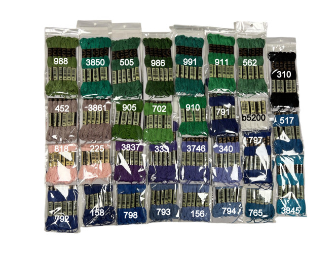 Embroidery thread Muline 8m | 54 colours internetu
