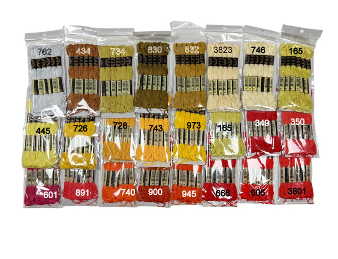 Embroidery thread Muline 8m | 54 colours pigiau