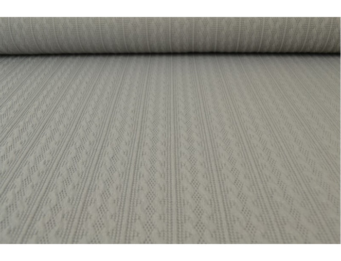 Megztas žakardinis trikotažas Pilkas pigiau