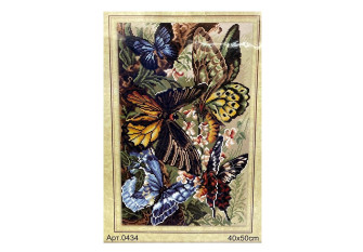 Embroidery painting with thread 40x50cm Butterflies