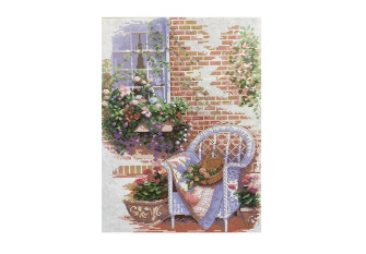 Embroidery painting with thread 40x50cm Flowers