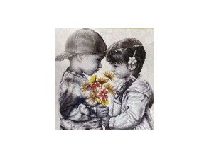 Embroidery painting with thread 40x50cm Children