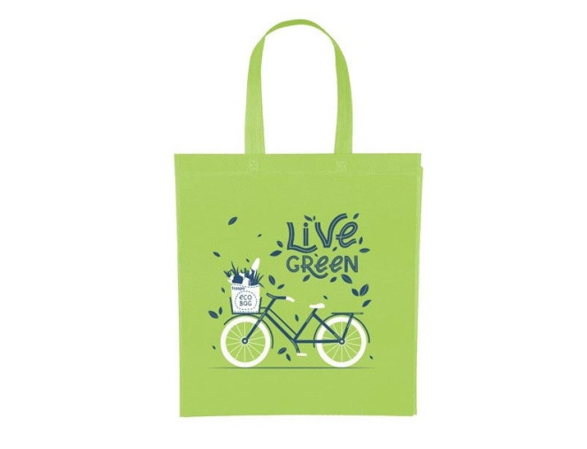 Ekologiškas pirkinių krepšelis Žalias
