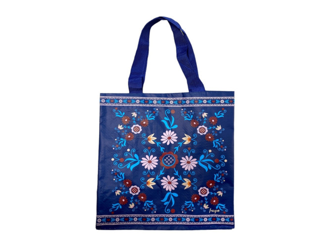 Eco-friendly shopping basket Patterns in blue