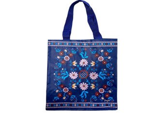 Eco-friendly shopping basket Patterns in blue