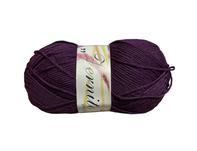 Šukuotinė pusvilnė Tamsi violetinė