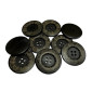 Medinė saga 40mm Juoda su raštais Nr. 627