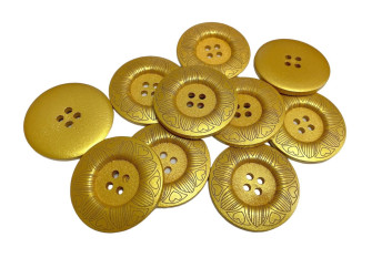 Medinė saga 40mm Auksinė su raštais Nr. 628