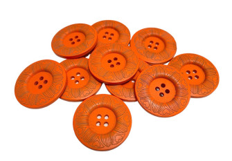 Medinė saga 40mm Oranžinė su raštais Nr. 629