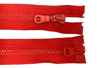 Back, plastic zipper No.5 | 75cm Red