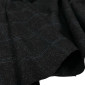 Checked wool fabric Dark grey pigiau