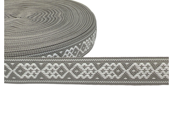 Tautinė juostelė 20mm Pilka