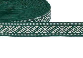 Tautinė juostelė 15mm Žalia