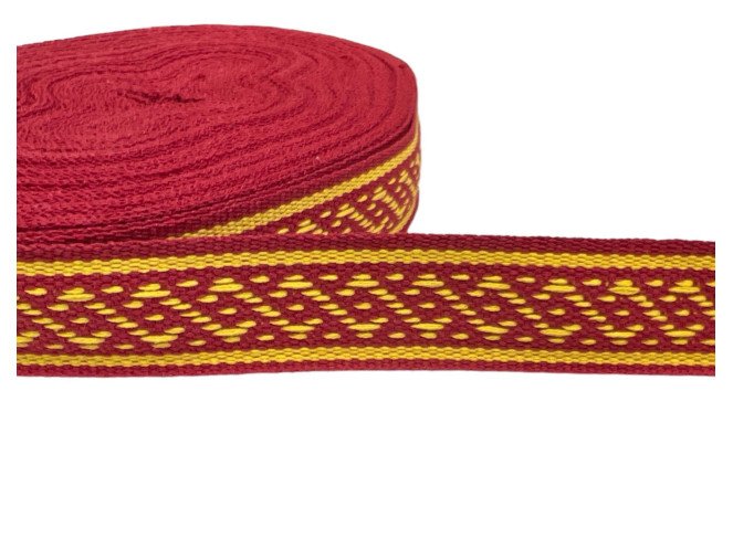 Tautinė juostelė 20mm Geltona raudona