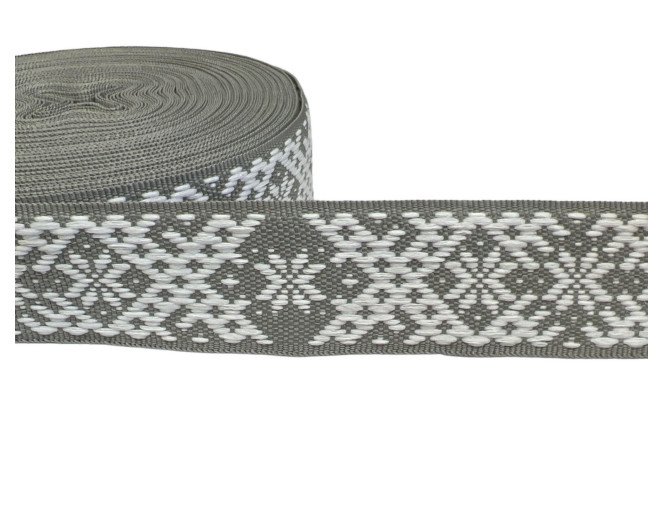Tautinė juostelė 40mm Pilka