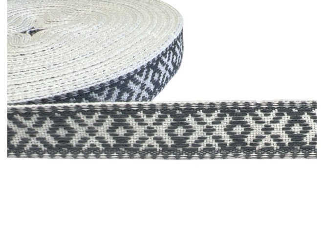 Tautinė juostelė 20mm Pilka