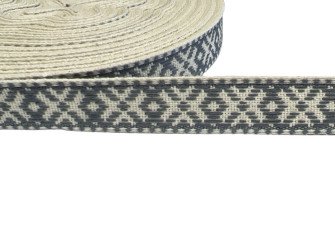 Tautinė juostelė 20mm Pilka