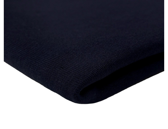Three-thread terry knitted fabric Dark blue