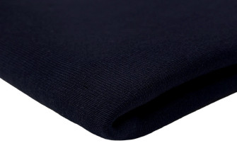 Three-thread terry knitted fabric Dark blue