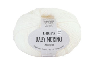 Drops baby merino 01 Balta