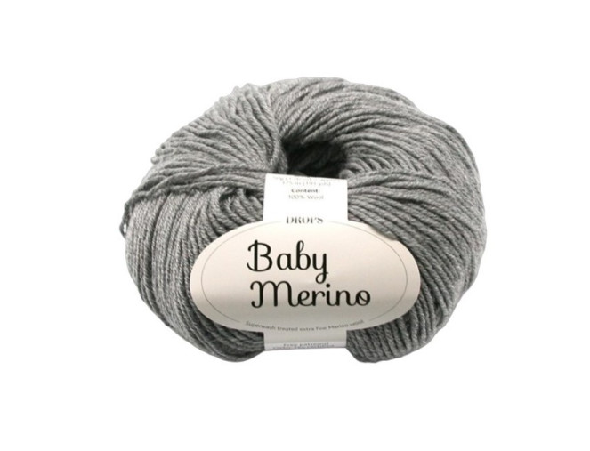 Drops baby merino 19 Grey