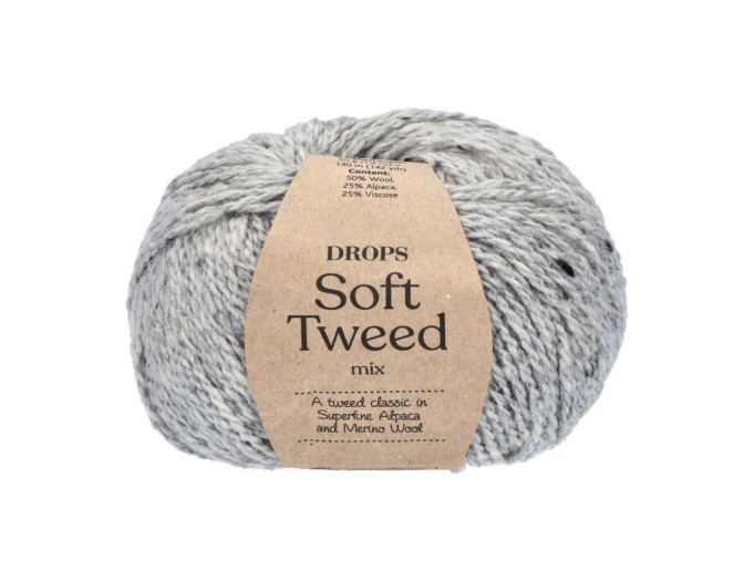 Drops Soft tweed 06 Pilka