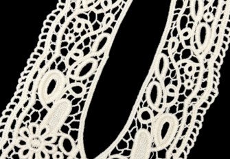 Sewn-on collar Cream