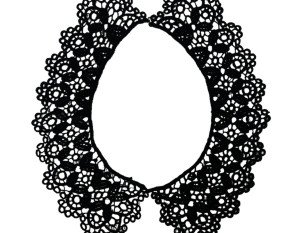 Prisiuvama apykaklė Juoda