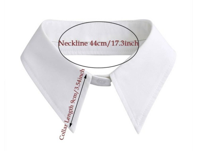 Sew-on collar White pigiau