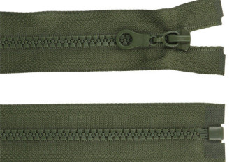 Plastic zipper 60cm Khaki