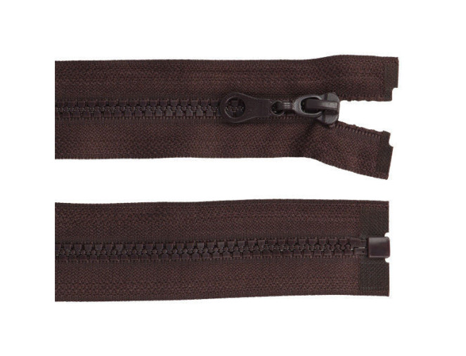 Plastikinis užtrauktukas 60cm Rudas