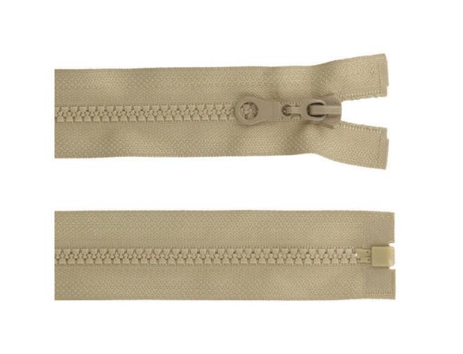 Plastikinis užtrauktukas 65cm Smėlio