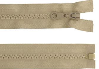 Plastic zipper 65cm Sand