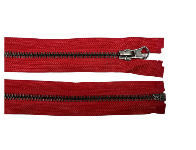 Metal zipper 60cm Red