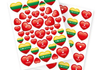 Stickers I love Lithuania