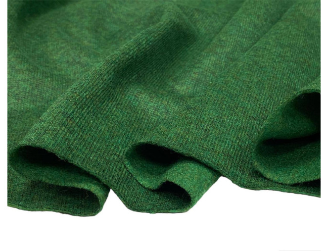 Megztas trikotažas su vilna Žalias melanžas pigiau