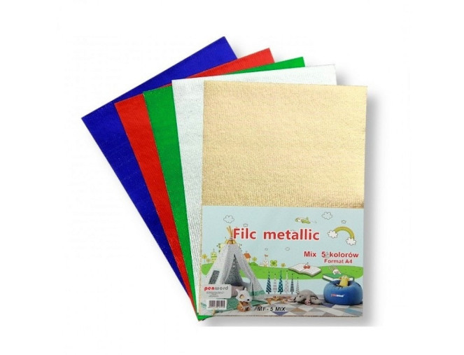 Metalizuotas filcas (veltinis) 1,5mm 20cmx30cm | 5vnt