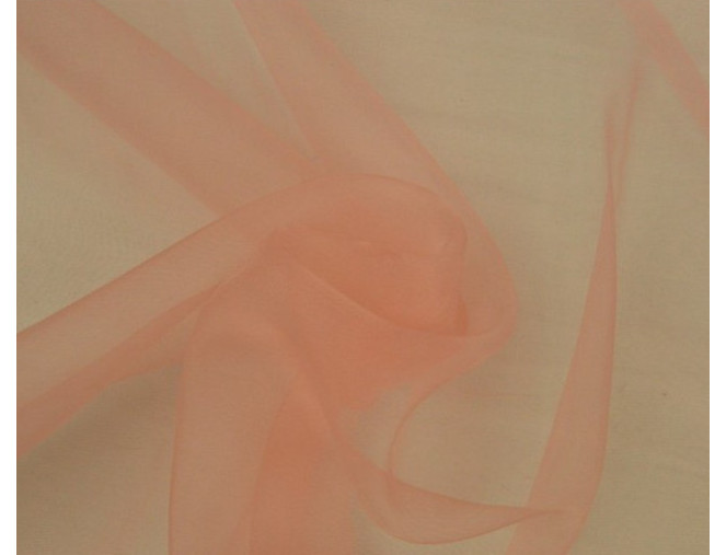 Organza Salmon pink Brokuota