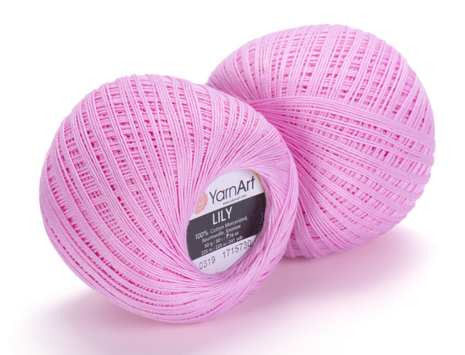 YarnArt LILY 319 Rožinė