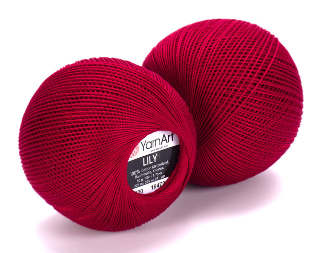 YarnArt LILY 5020 Raudona