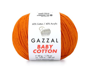 Gazzal Baby Cotton 3419 Oranžinė Gazzal Baby Cotton 3419 Oranžinė