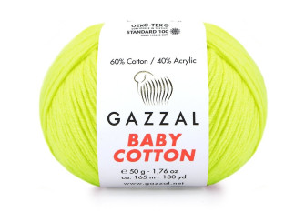 Gazzal Baby Cotton 3462 Neoninė geltona