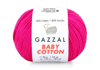 Gazzal Baby Cotton 3461 Ryški rožinė