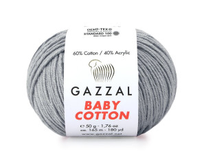 Gazzal Baby Cotton 3430 Pilka Gazzal Baby Cotton 3430 Pilka