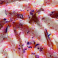 Viscose fabric with linen Pink spots pigiau